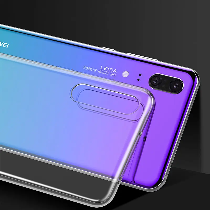 Ультратонкий Прозрачный чехол из ТПУ для Huawei P20 P30lite P30 Pro прозрачный мягкий Sinicon