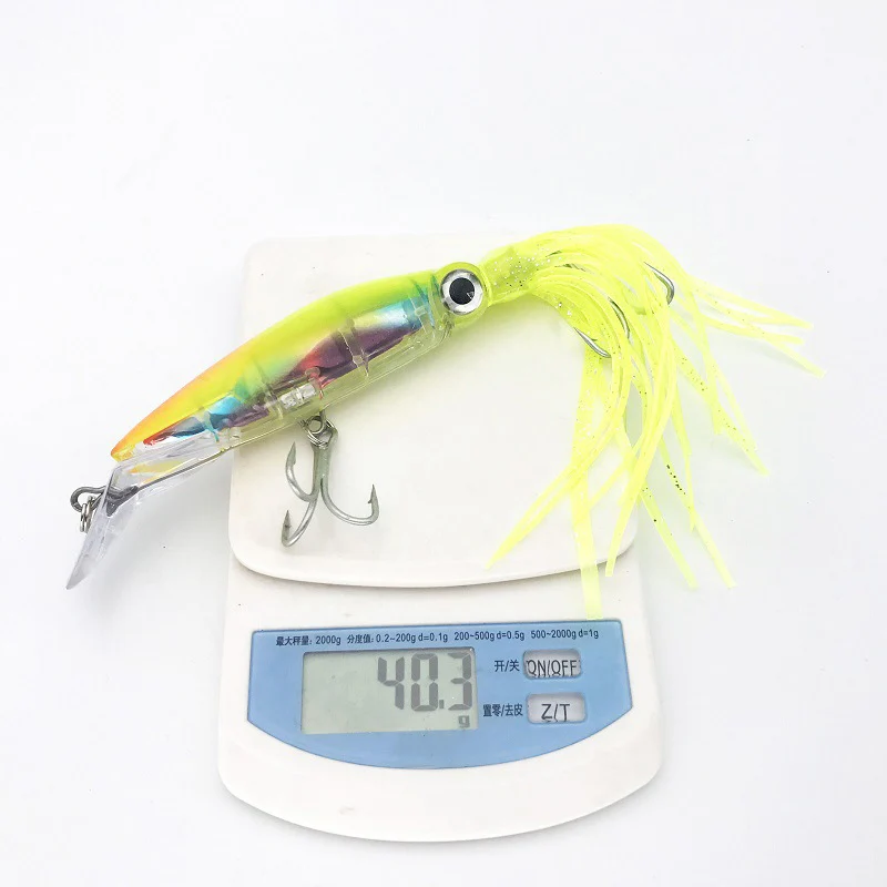 

4pcs Fishing Lures 14cm Bionic Baits Artificial Hard Squid Skirts Octopus Trolling Baits with Hooks YS-BUY