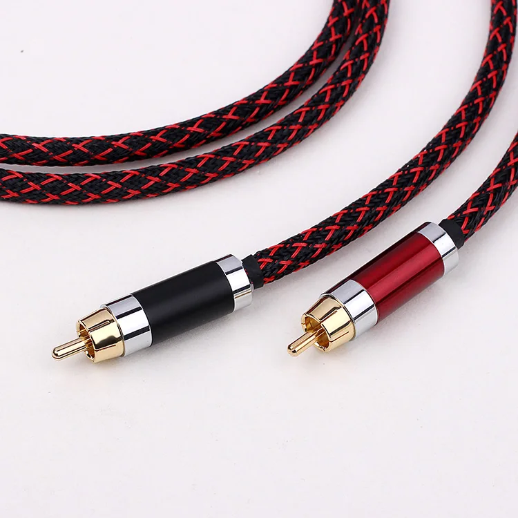 A082 HiFi 1 пара Штекерный RCA к 4N OFC Canare аудио кабель для ПК MP3 CD DVD усилитель