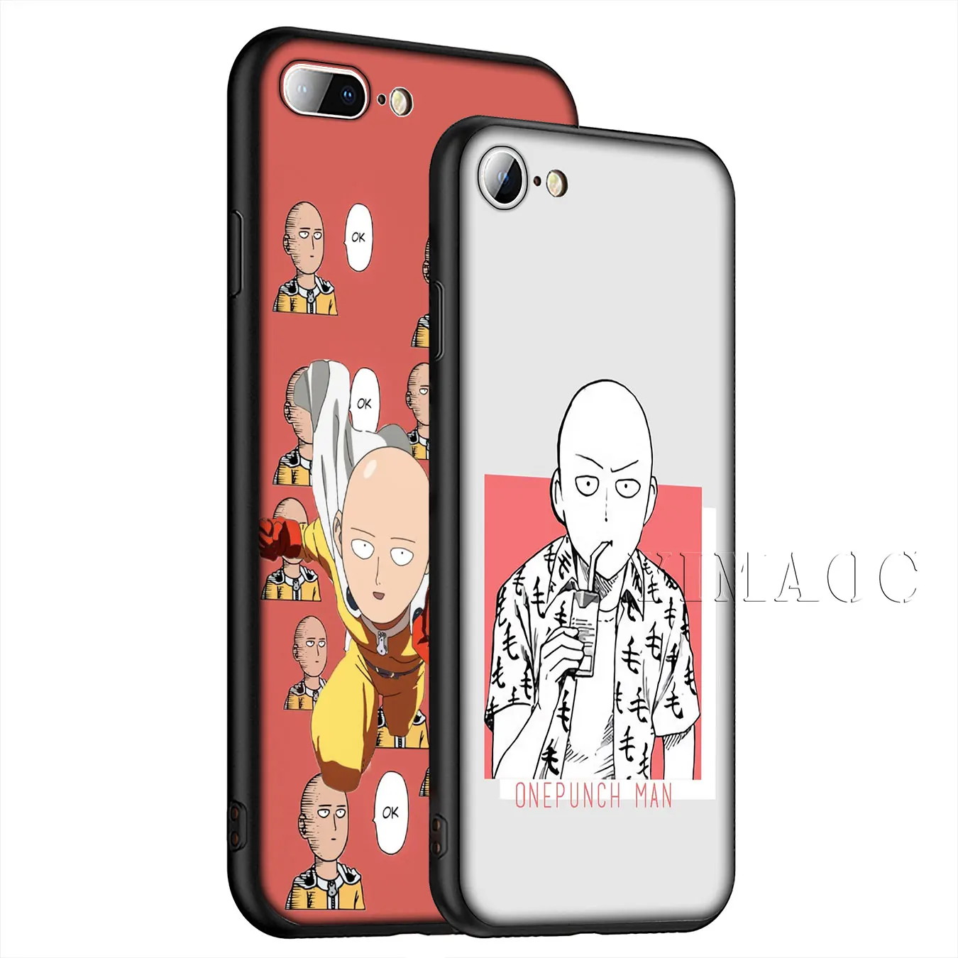 Мягкий силиконовый чехол YIMAOC ONE PUNCH MAN для iPhone XR X XS Max 6 6S 7 8 Plus 5 5S SE черный из ТПУ |