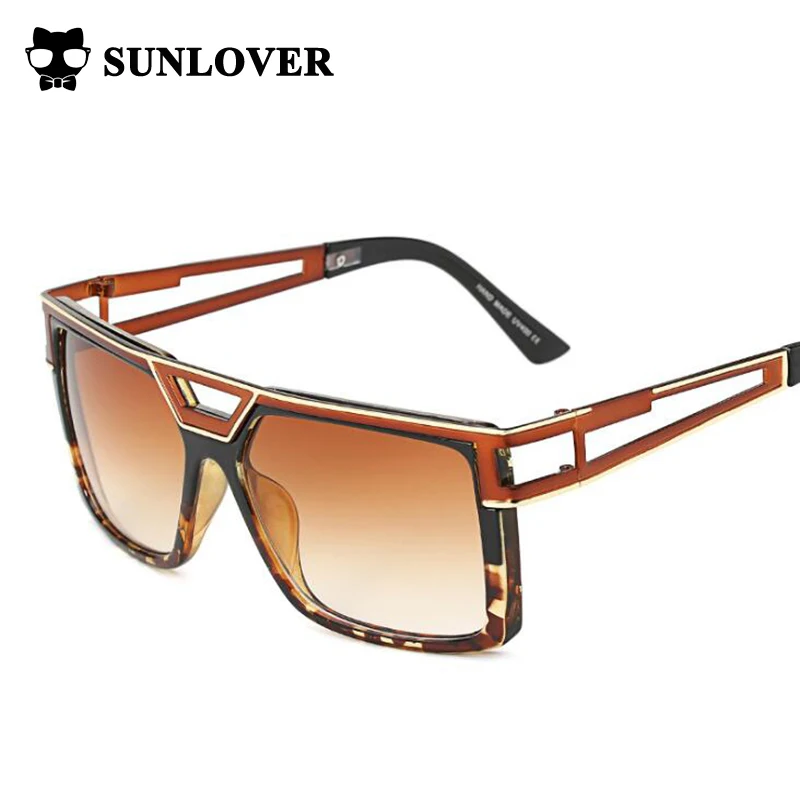 SUNLOVER 2017 New Euro Fashion Vintage Sunglasses Women Hollow Out Elegant Glasses Big Frame Transparent Colors Goggles | Аксессуары для