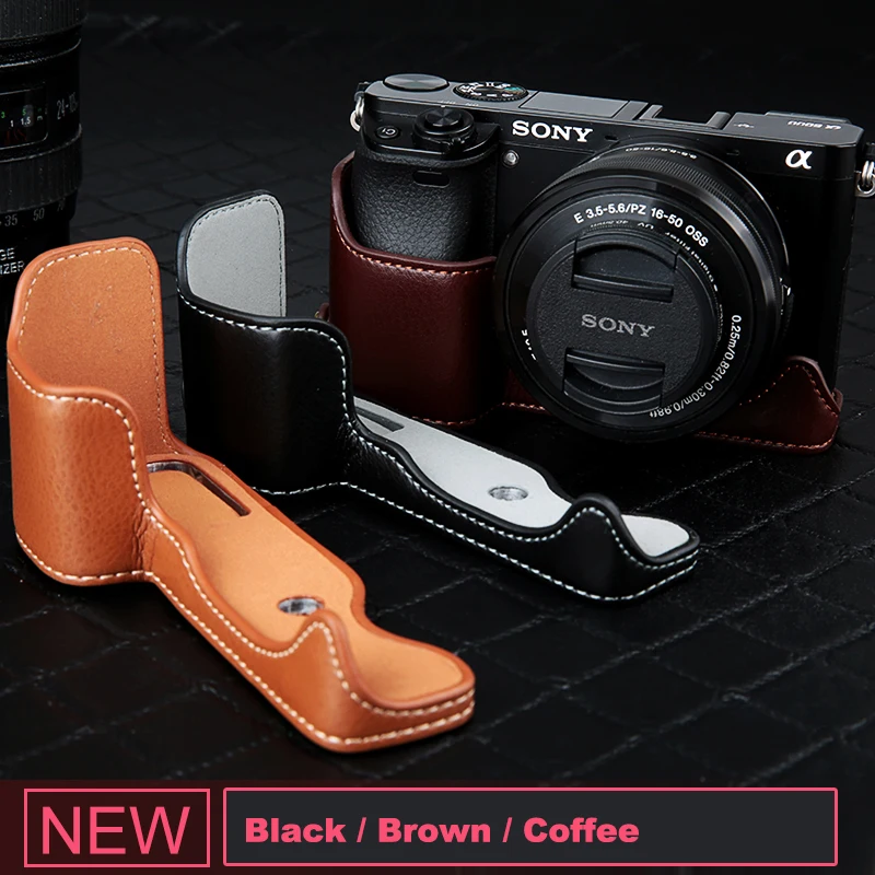 Чехол из искусственной кожи на половину камеры чехол для Sony A7 Mark ii iii A7M3 A7RM2 A7II A7S2 A9