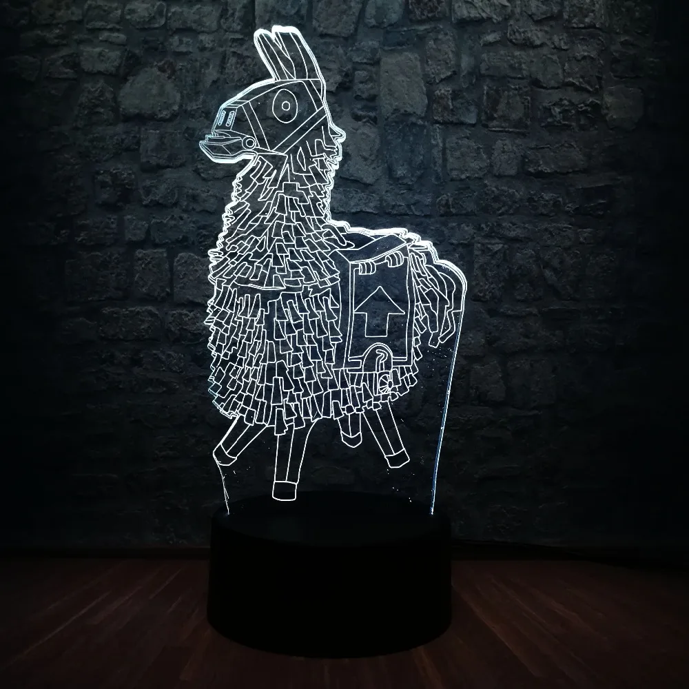 Новинка, креативный Деревянный конь, 3D светодиодный светильник, RGB реветь, 7 цветов, для украшения детской комнаты, настольный ночник, светильник, рождественские подарки