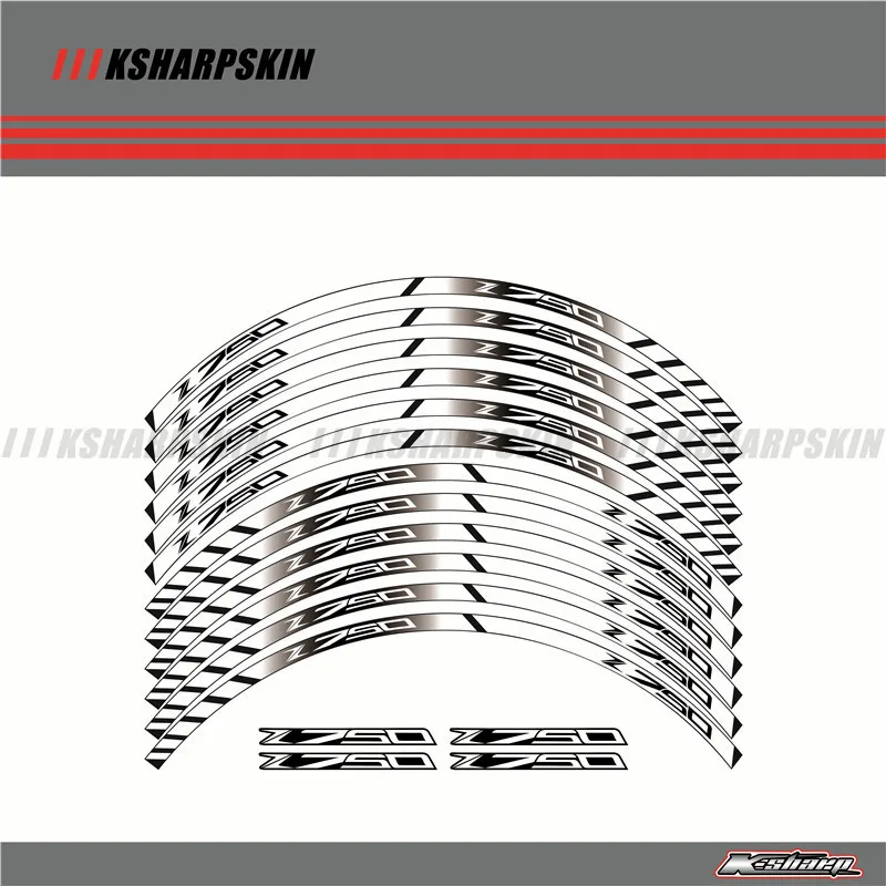 

12 X Thick Edge Outer Rim Sticker Stripe Wheel Decals FIT ALL kawasaki Z750