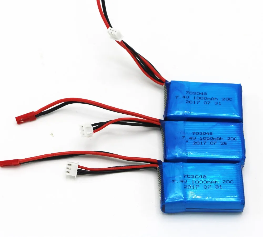 Аккумулятор для WLtoys V262 V353 V912 3 шт./лот 7 4 В 1000 мА · ч 20C 2S литий-полимерный