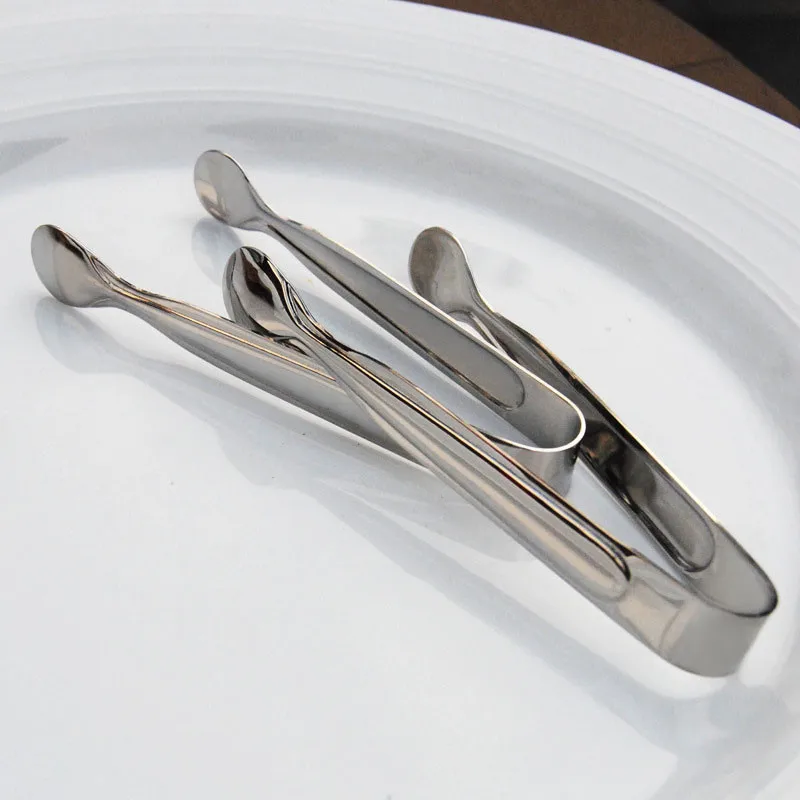 Mini Sugar Tongs, Stainless Steel Ice Tongs Set, 12cm Candy Tongs for Cake Dessert Food, Serving Tong for Wedding Party Kitchen