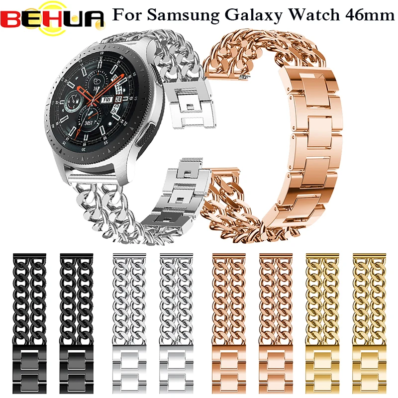 Роскошные аксессуары для часов Samsung Galaxy watch 46 мм сменный металлический ремешок S3