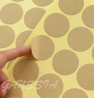 100pcslot dia35mm vintage blank round kraft sticker gift seal stickers for handmade products ss 09