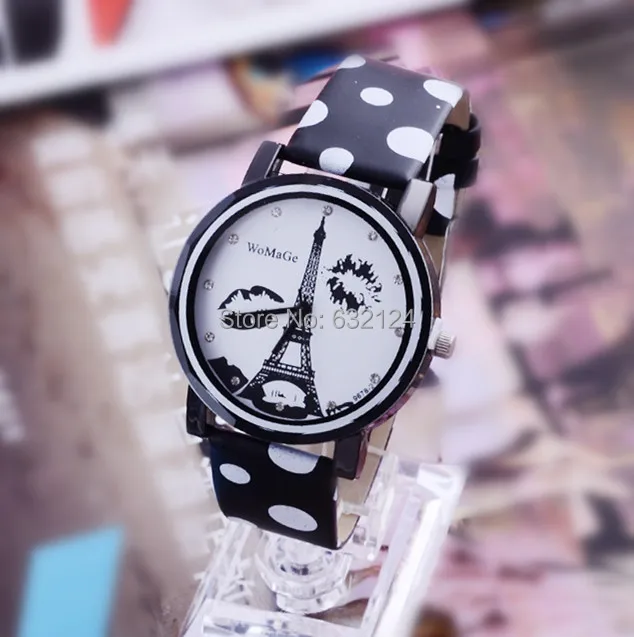 Часы наручные женские кварцевые с кожаным ремешком и круглым циферблатом|relogio