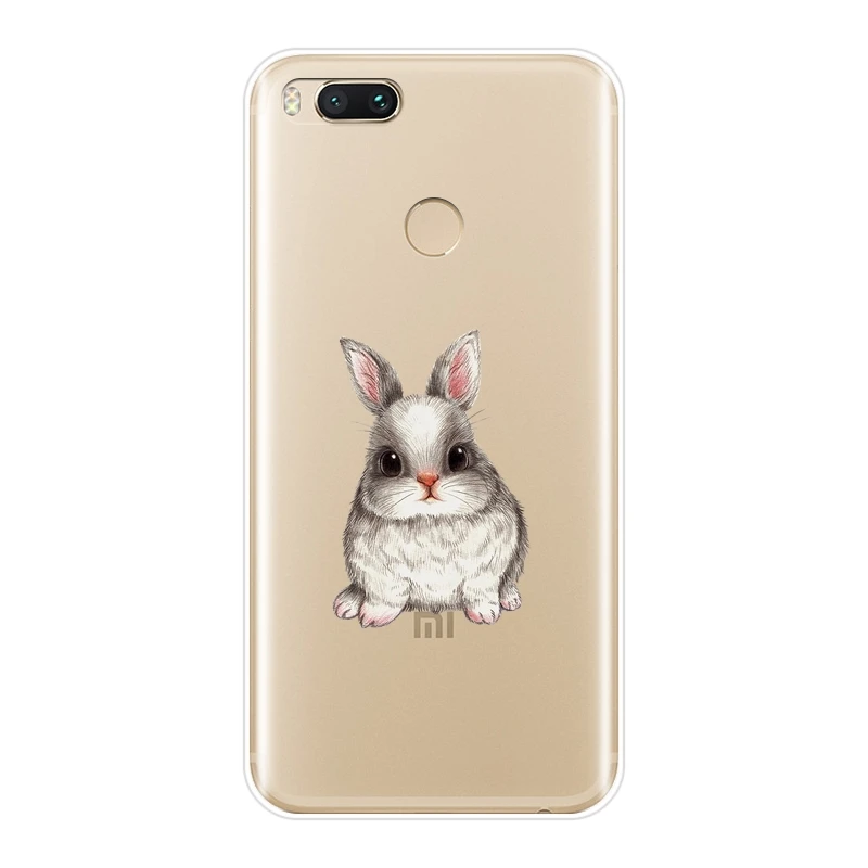 Kawaii Кролик мультфильм телефон чехол для Xiaomi MI A1 A2 LITE 8 SE силиконовая Мягкая задняя