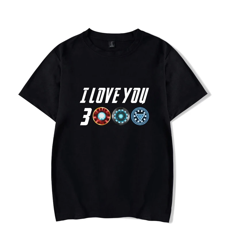 Мужская/Женская футболка из смешанного хлопка I Love You 3000 раз модная летняя уличная