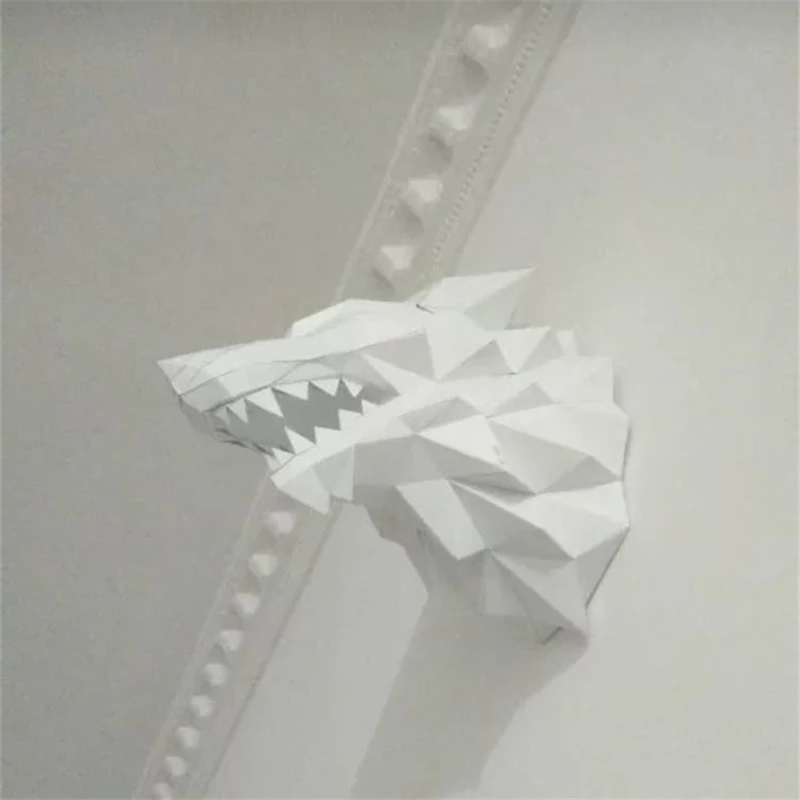 Игра престолов 3D бумажные Пазлы Direwolf House Stark Песнь Льда и Огня модели подарок для взрослых предметы интерьера стены игрушки