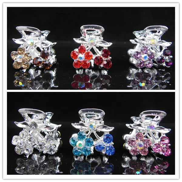 

6 Pcs lot Fashion girl Elegant Flower Pearl Rhinestone Tuck Comb Women's Hair Comb Hair Pin Hair Clip free shipping Claw comb