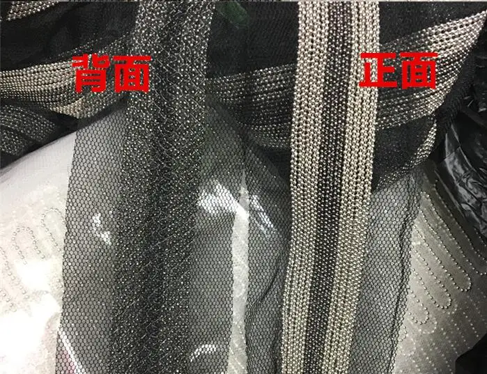 1yds Grey beads in middle silver lace trim DIY clothing accessories handmade diy hat wasit decorative accessory Z709 | Дом и сад