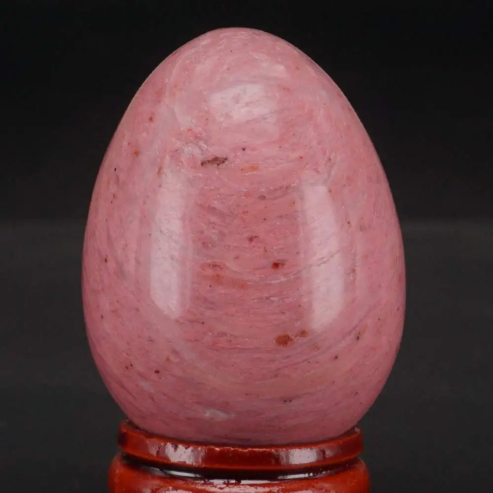 Pink Rhodonite Природный драгоценный камень кристалл рейки лечебная Сфера Йони массаж яйцо коллекция домашнего декора - Цвет: Pink Rhodonite
