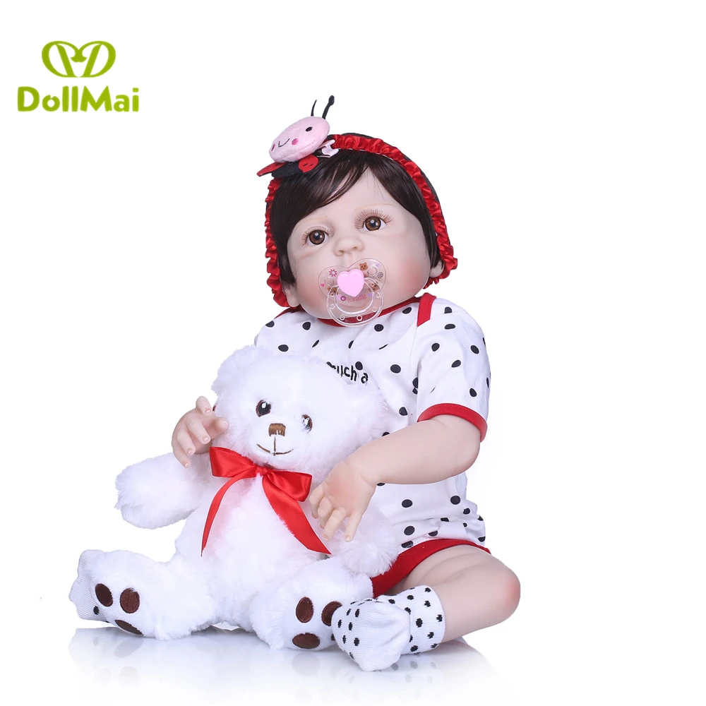 Полный силиконовые куклы для новорожденных и малышей 22 &quot57 см реального babydoll
