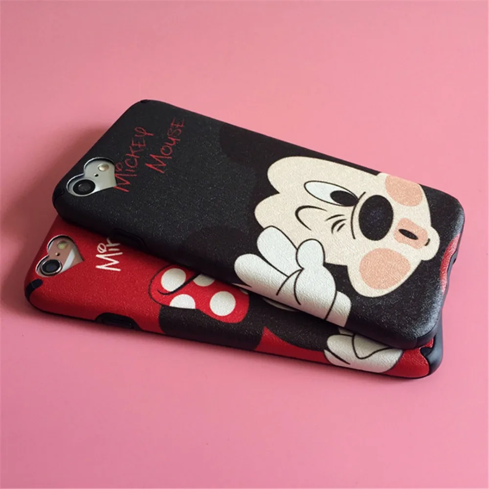 KINBOM Cute Mickey Mouse Bag Case For Iphone 6 6s Plus Heart-Shaped Cartoon Minnie Soft Cover IPhone 7 8 Protective | Мобильные