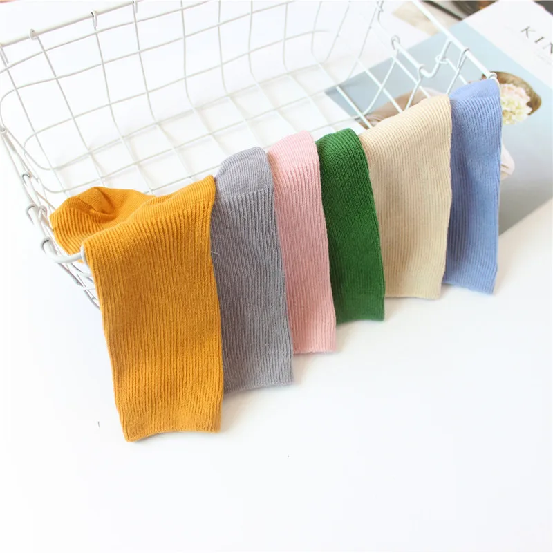 Женские хлопковые носки в стиле Харадзюку милые свободные без пятки Корейском