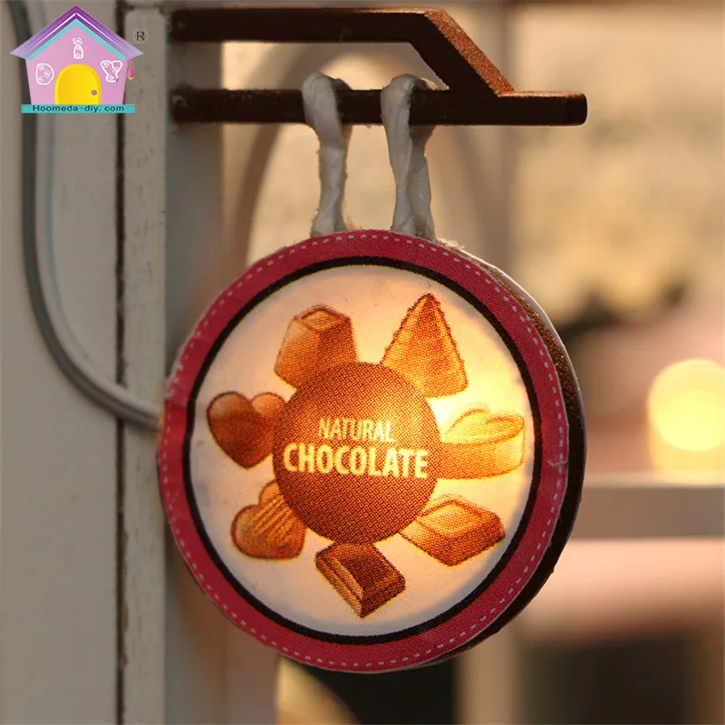 Hoomeda Новое поступление миниатюрный деревянный кукольный дом с мебели DIY игрушки для детей подарок на день рождения кофе дом C007
