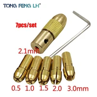 tongfenglh 7pcsset 0 5 3mm small electric drill bit collet micro twist chuck tool kit popular hot selling