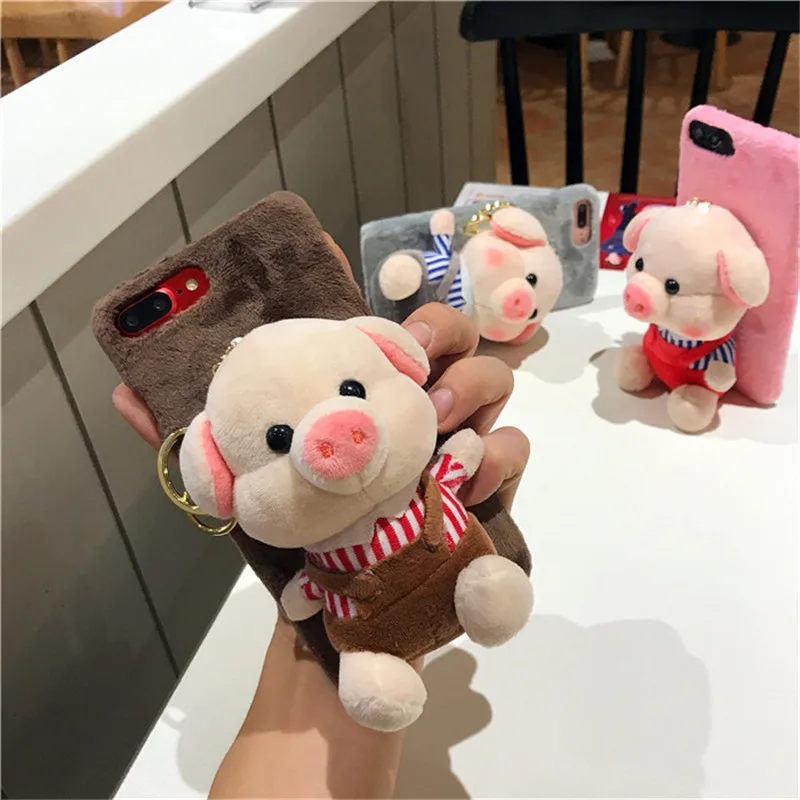 Ainike мягкая пушистая кукла задняя крышка для BBK Vivo X9 X20 Plus Y67 Y83 XPlay5 X21i X7 Y97 V11 3D