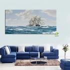 YWDECOR креативная HD печать корабля паруса на океане Абстрактная Картина на холсте плакат современное искусство настенные картины для декора гостиной