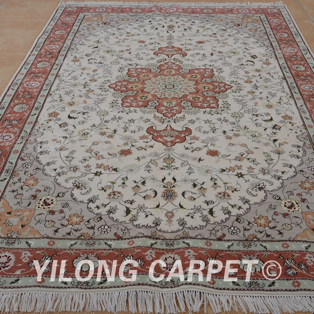 Yilong 6 'x 9 'ковер из Восточной шерсти розовый толстый изысканный индийский