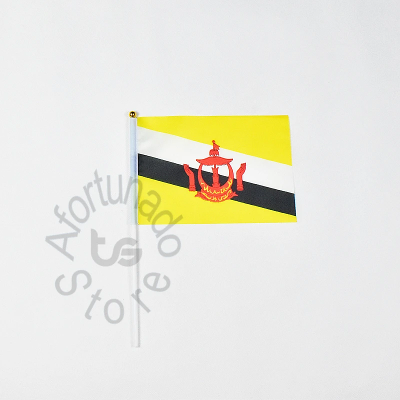 Brunei 14*21cm flag Banner Hand waving Flag National |
