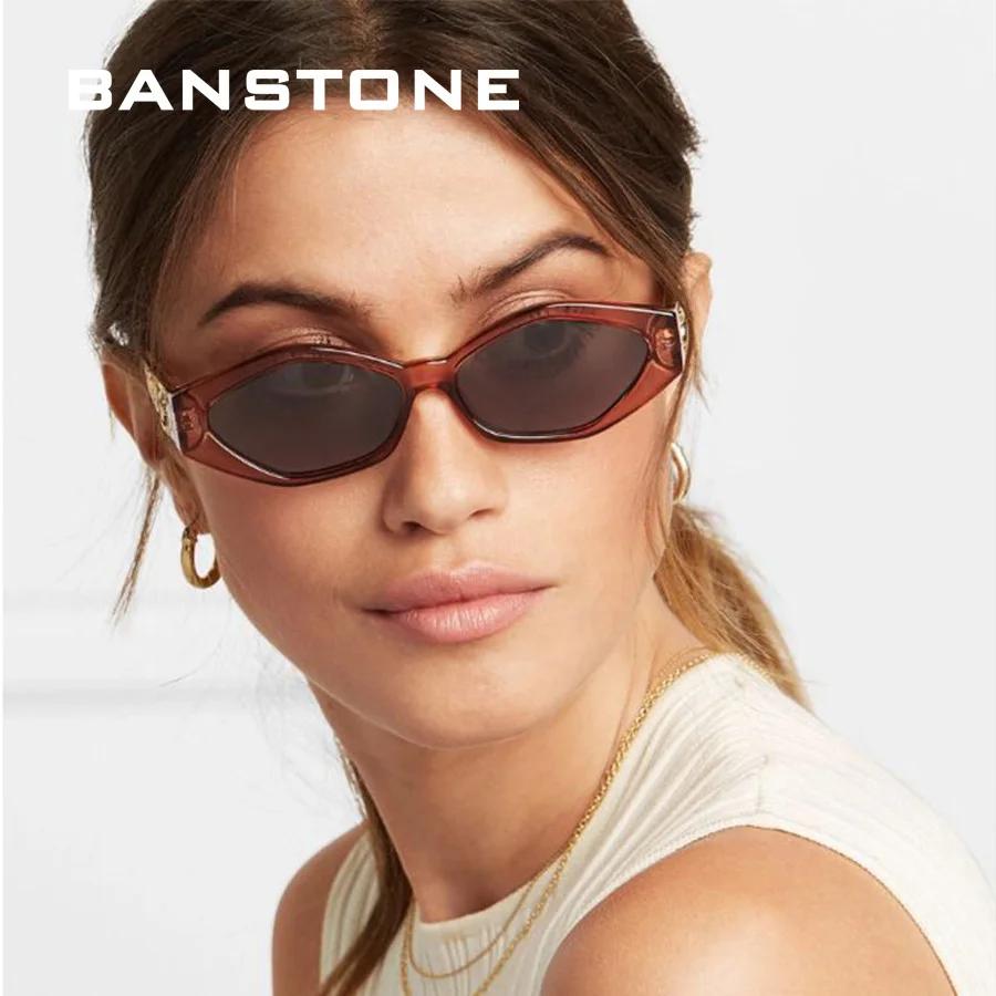 BANSTONE маленькие прямоугольные солнцезащитные очки HD для женщин 2019 брендовые