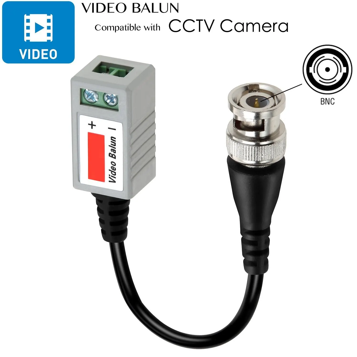 20 шт. пассивный витой видео балун приемопередатчик мужской BNC к CAT5 RJ45 UTP для CCTV AHD DVR