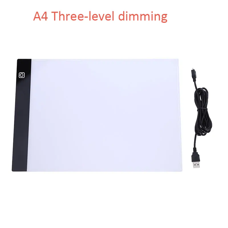 A4 3 level light A3 A4 A5 GraphicTablet цифровой графический планшет для рисования знак Дисплей Панель световой трафарет графиком тонкий чертежная доска свет - Цвет: A4 3 level light