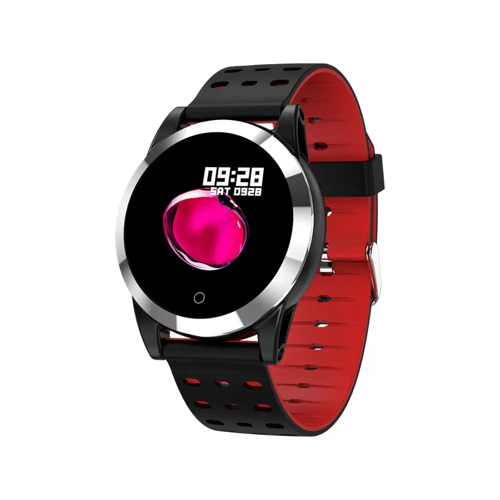 Silicone tape Red R19 ECG PPG OTA 1,3 дюймов HD дисплей умный Браслет датчик артериального давления Смарт-часы спортивные фитнес-браслет - Цвет: Silicone tape Red