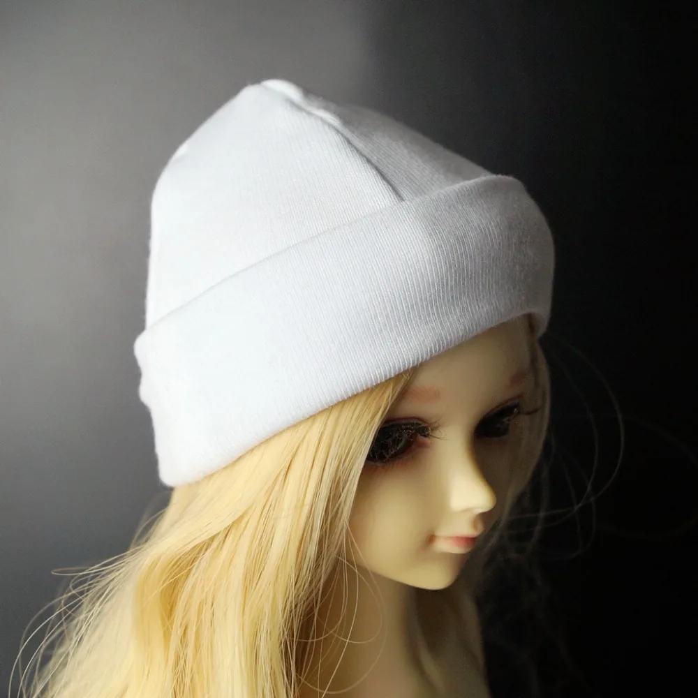 

BJD White Cap Hat Beanie For 1/6 11" 1/4 17" 1/3 24" 60CM Tall SD MSD YOSD DK DZ AOD DD Doll Free Shipping HEDUOEP