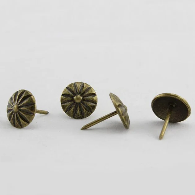 100 шт античные латунные обивочные гвозди для ювелирных изделий подарок коробка