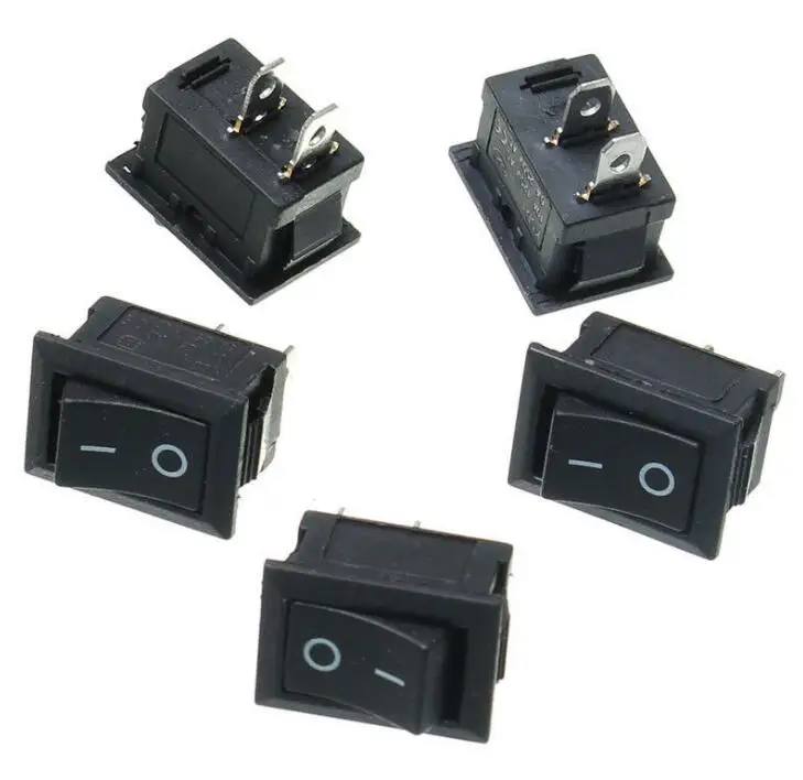 5 шт. 15*21 Мини Переключатель 6A 10A 250V KCD1 101 2Pin оснастки кнопка вкл/выключения