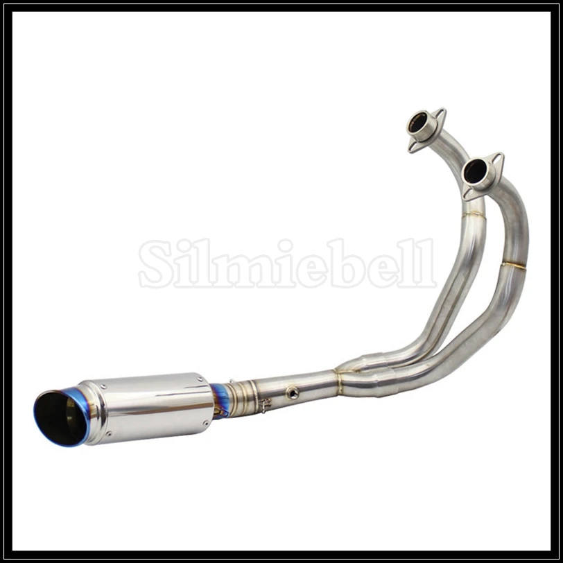 Для Yamaha MT07 mt-07 FZ07 FZ-07 Tracer XSR700 Moto Escape Pipe Slip-on мотоциклетная выхлопная труба akrapovic глушитель с соединительной трубой