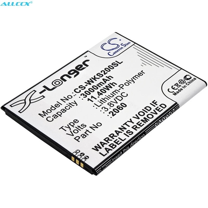 Cameron Sino 3000 мАч аккумулятор 5260 S104-N77000-002 S104-N77000-008 2060 для WIKO L5261AE Pulp Fab FAB 4G S5260AP Slide 2 |