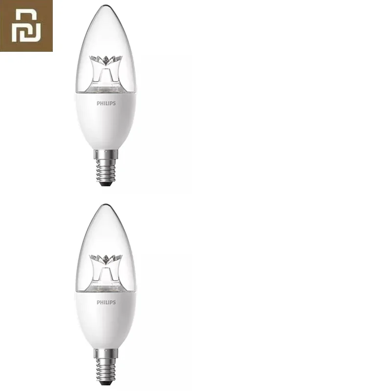 Xiao mi jia Candle Bulb Smart E14 Светодиодный mi Bulb белый теплый светильник для mi Smart Home Беспроводной Wi-Fi контроль с mi jia APP - Цвет: 2Pcs Crystal
