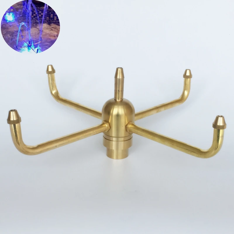

New 1/2" 3/4" 1" 1.5" Brass Rotating Fountain Nozzles Garden Pond Fountain Nozzles