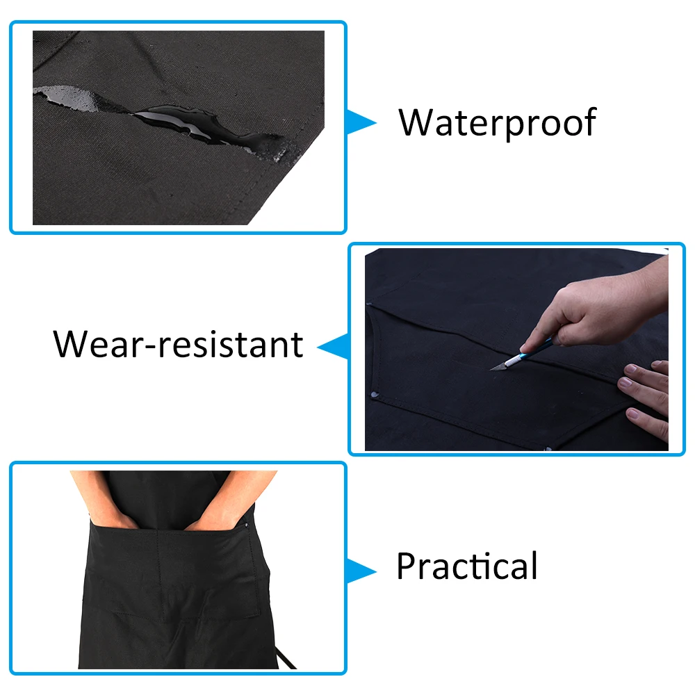 

Portable Adjustable Canvas Work Apron with Pockets for Tools Storage