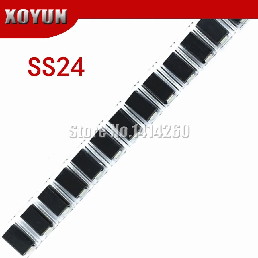 100 шт. диод Шоттки SS24 2A 40V SMA SR240 DO-214AC SMD