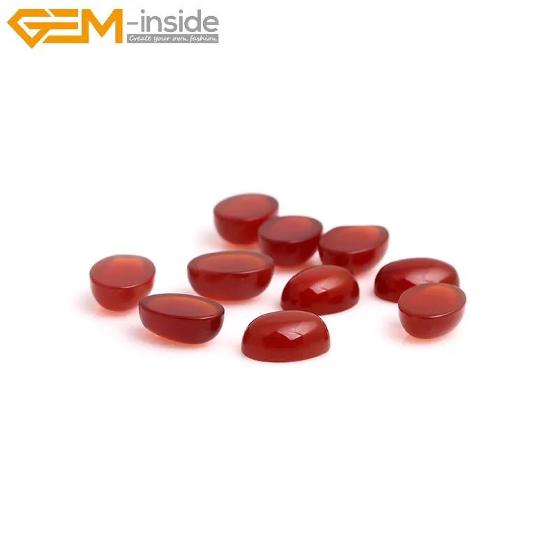 Кабошон из натурального красного агата бусины для ювелирных изделий кольцо