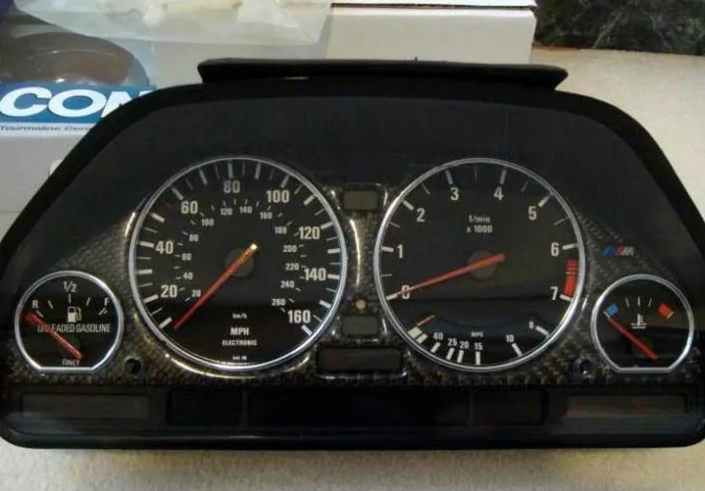 Хромированный датчик панель приборной панели кольца рамка для BMW E32 E34 7 Series 5
