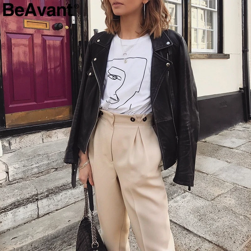 BeAvant однотонные повседневные женские брюки шаровары с высокой талией офисный