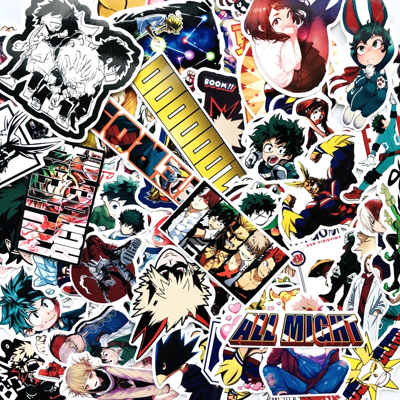 73 шт. наклейки на чемодан моя геройская академия ноутбук скейтборд Izuku Midoriya All Might