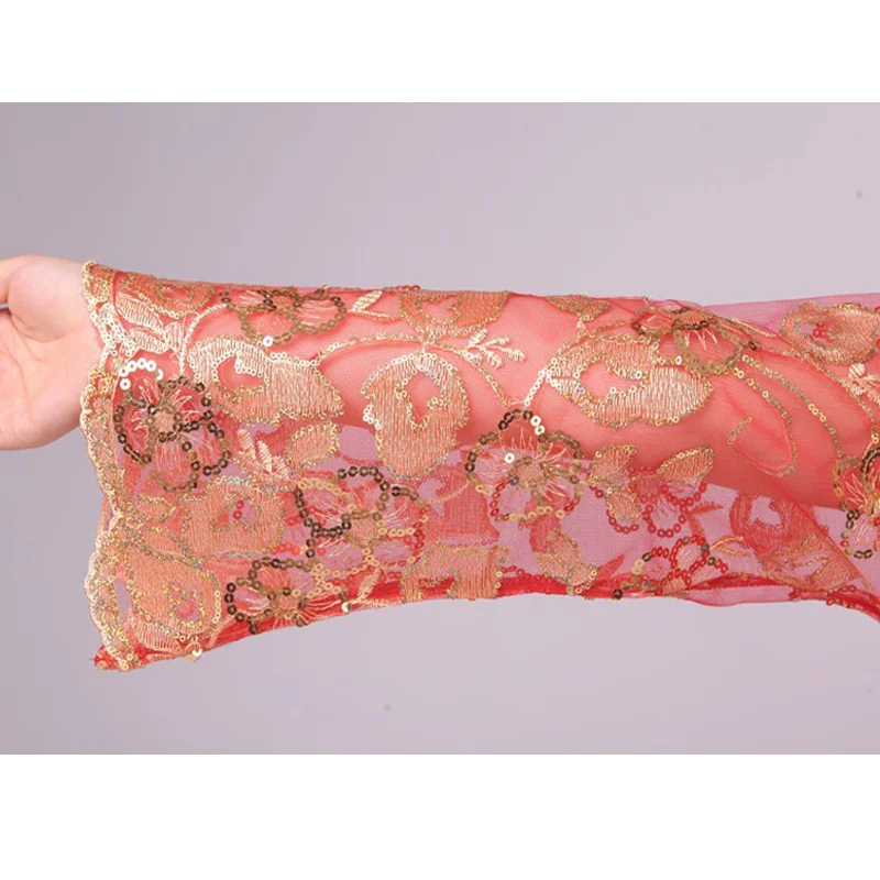 Женский китайский топ для народных танцев и штаны + головной убор комплект