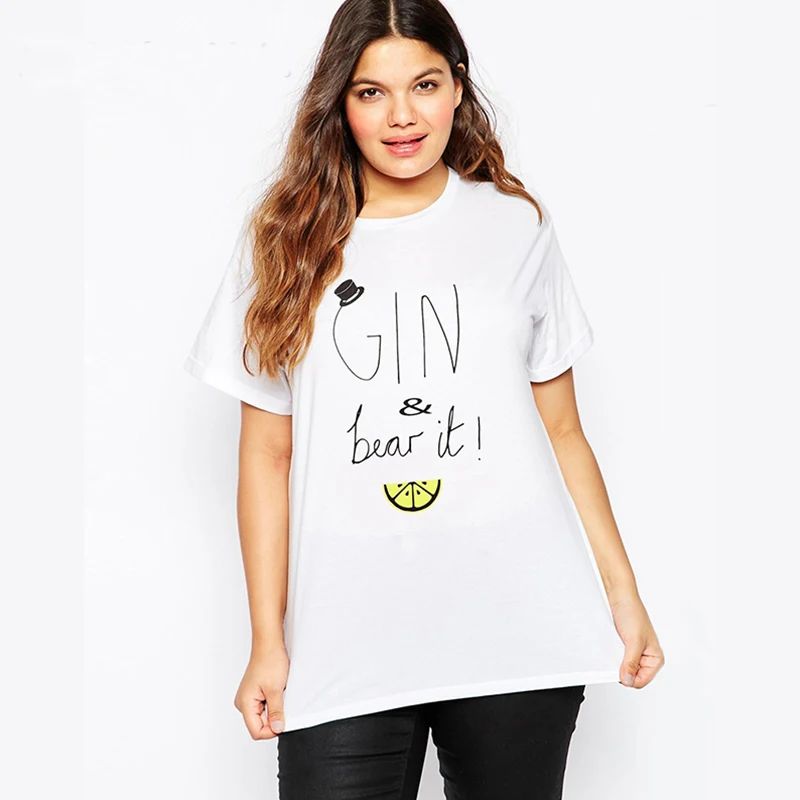 Женская футболка с круглым вырезом коротким рукавом и принтом букв | одежда