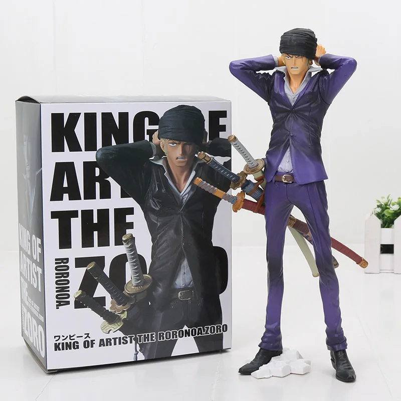 Аниме one piece Figure Roronoa Зоро фигурка битва Версия ренгоку онигири Зоро ПВХ модель куклы 13-26 см игрушки - Цвет: 3482 26cm Zoro2 box