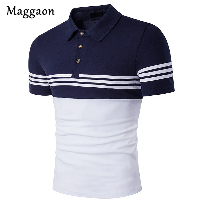 2018 High Quality brand New arrival summer Men Casual Striped Polo Shirt men's slim fit cotton Men's short sleeve polo shirt | Мужская
