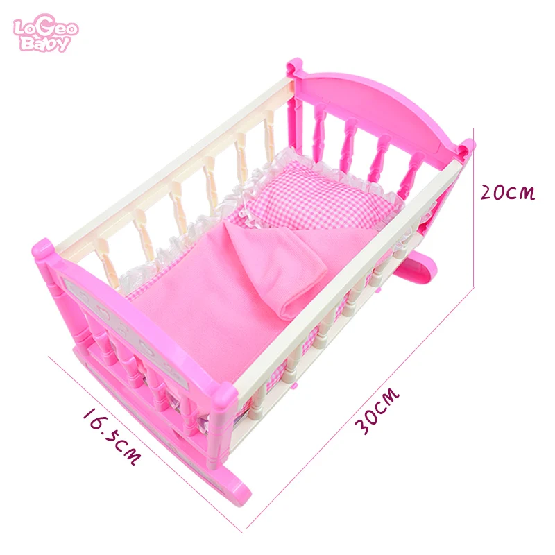 DIY мини-кровать с подушкой для 9-1" Reborn Baby Dollhouse Мебель для спальни новорожденная детская кровать Детская кукла ролевые игры игрушка